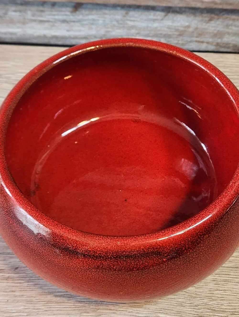 Red Glazed Terracotta Soup Chili Handled Bowl Made in Italy by De Silva